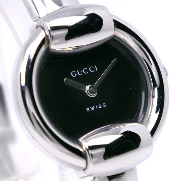 GUCCI Watches 1400L blackDial Stainless Steel Quartz Analog display Women - Picture 10 of 14